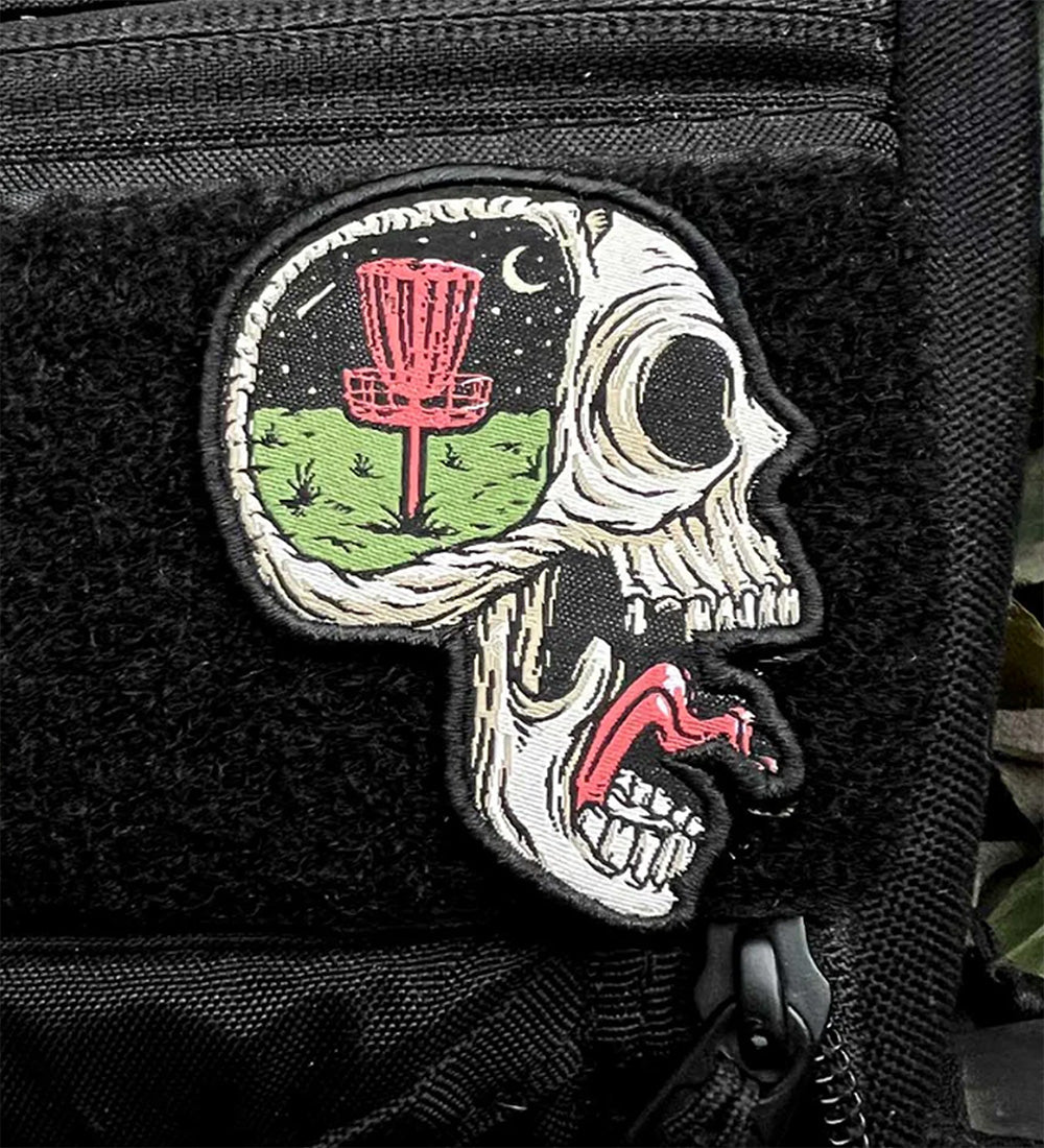 Skrigende kranium disc golf patches 