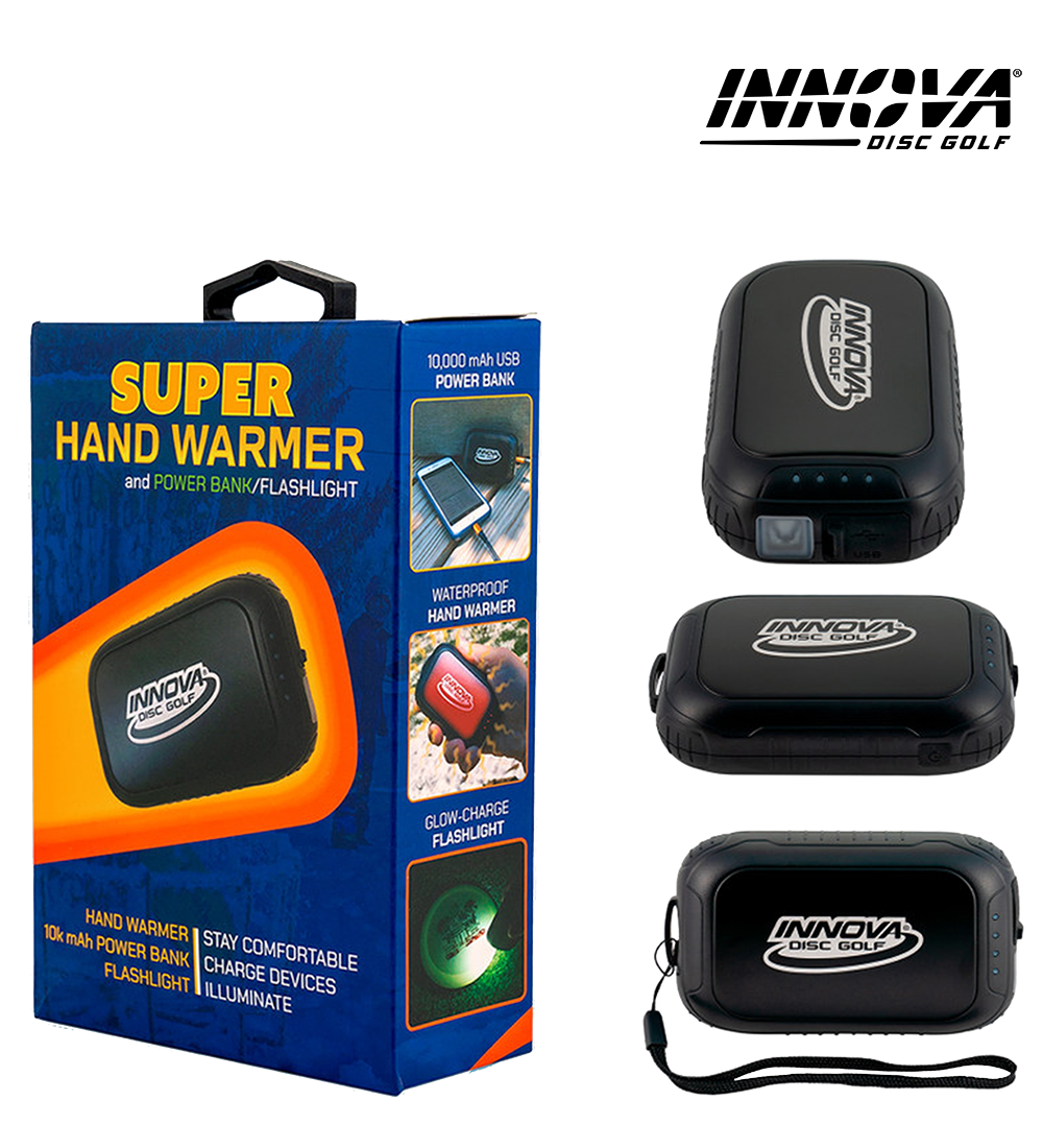 Innova Super Håndvarmer, Powerbank &amp; Lommelygte 