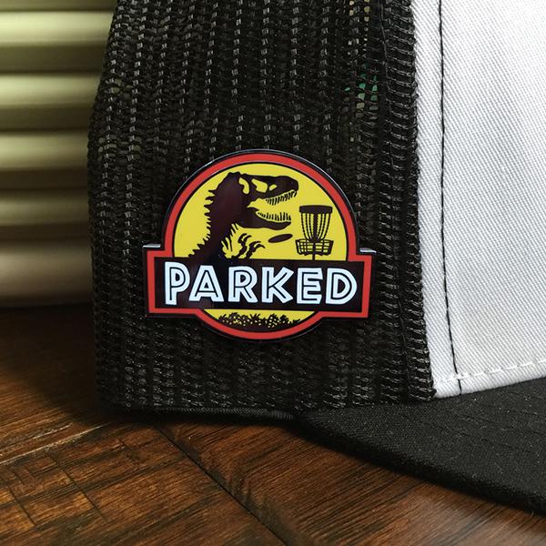 T-Rex parkeret discgolf-kegle