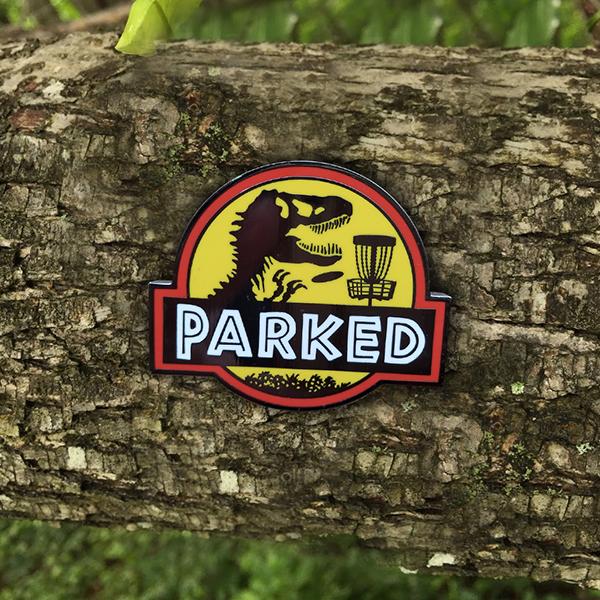 T-Rex parkeret discgolf-kegle