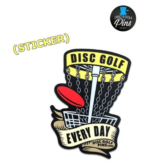 Discgolf hver dag klistermærke